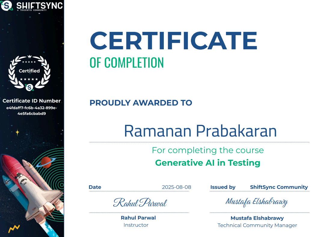 AI in Testing Certificate